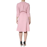 Dolce & Gabbana Pink A-line Viscose 3/4 Sleeves Dress Dolce & Gabbana Thistle