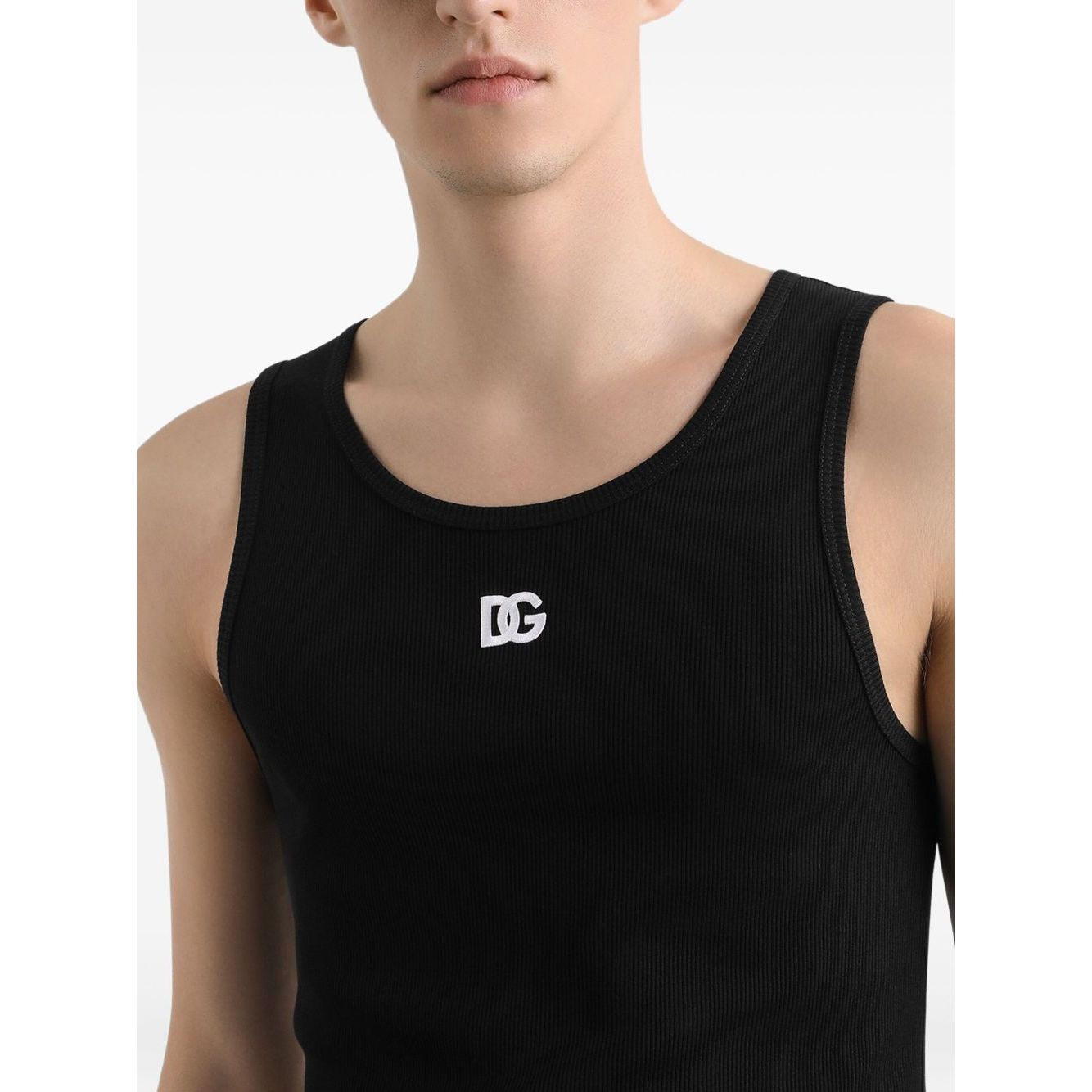 Dolce & Gabbana Logo cotton tank top Topwear