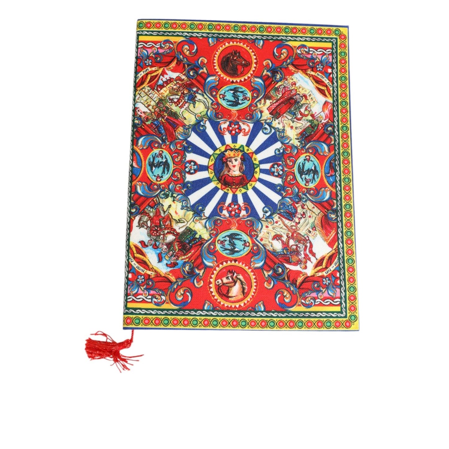 Dolce & Gabbana Multicolor Sicilian Carretto Print Journal Notebook