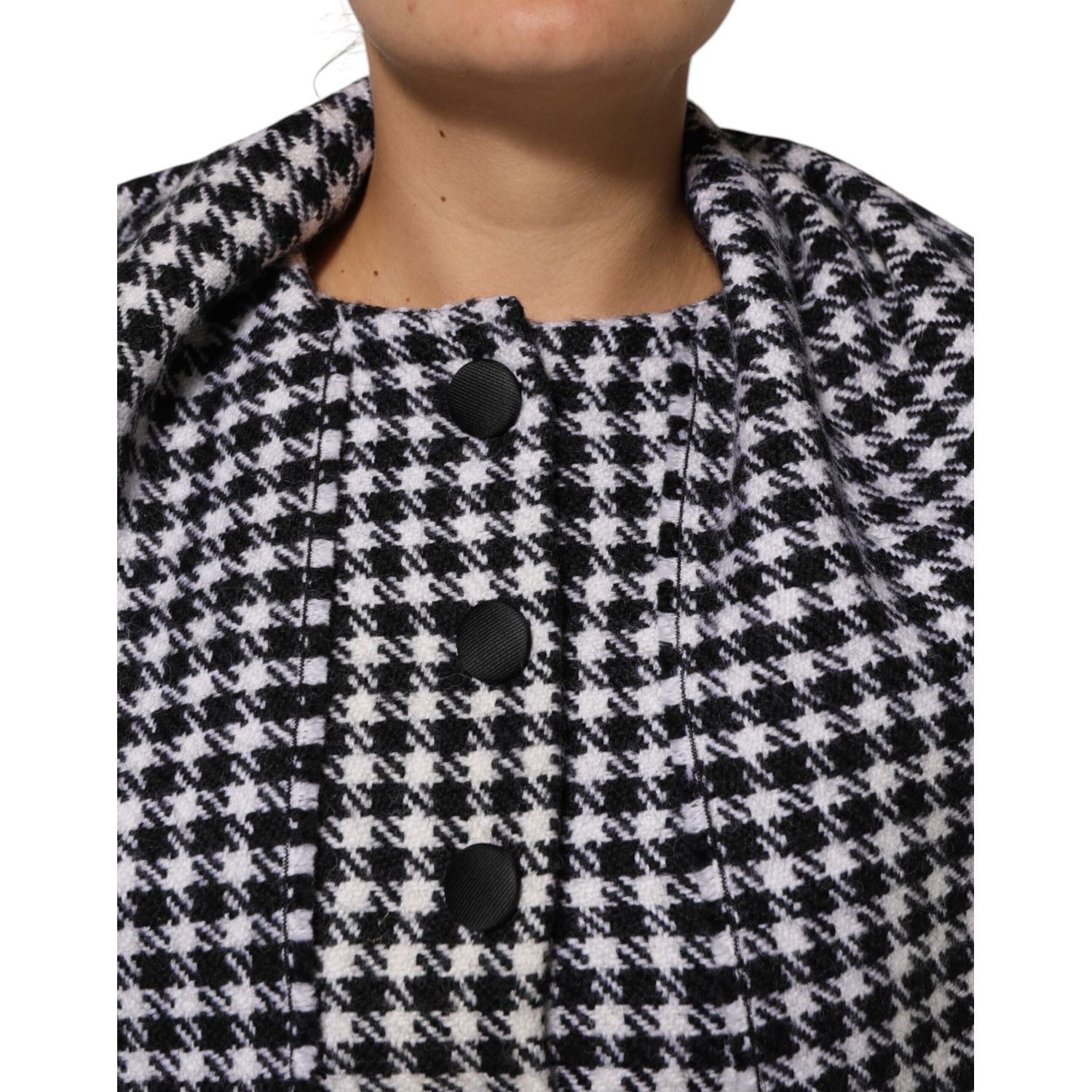 Dolce & Gabbana Multicolor Wool Monochrome Patterned Jacket