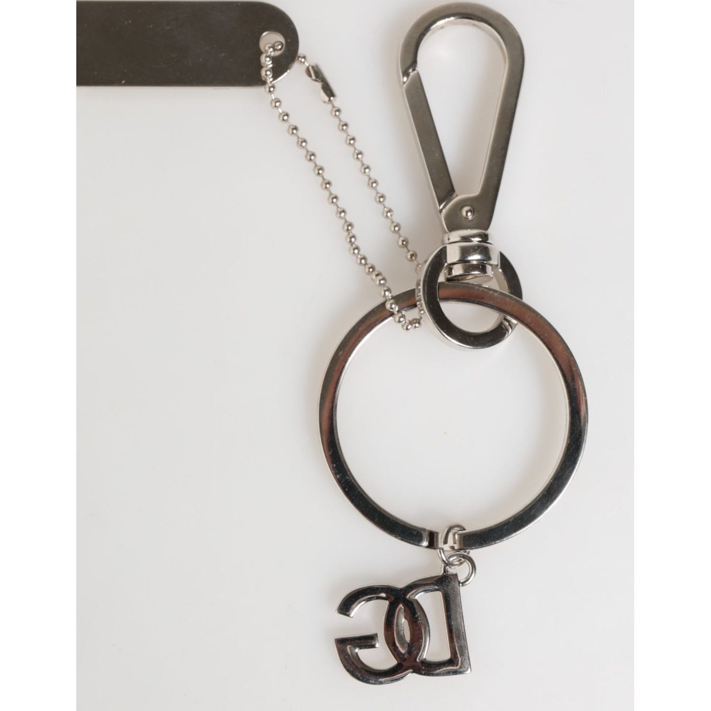 Dolce & Gabbana Silver DG Logo Key Holder Keychain Bag Charm Keyring