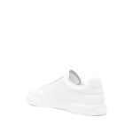 Dolce & Gabbana Sneakers White with flat rubber sole and logo patch, featuring a round toe and lace-up fastening.