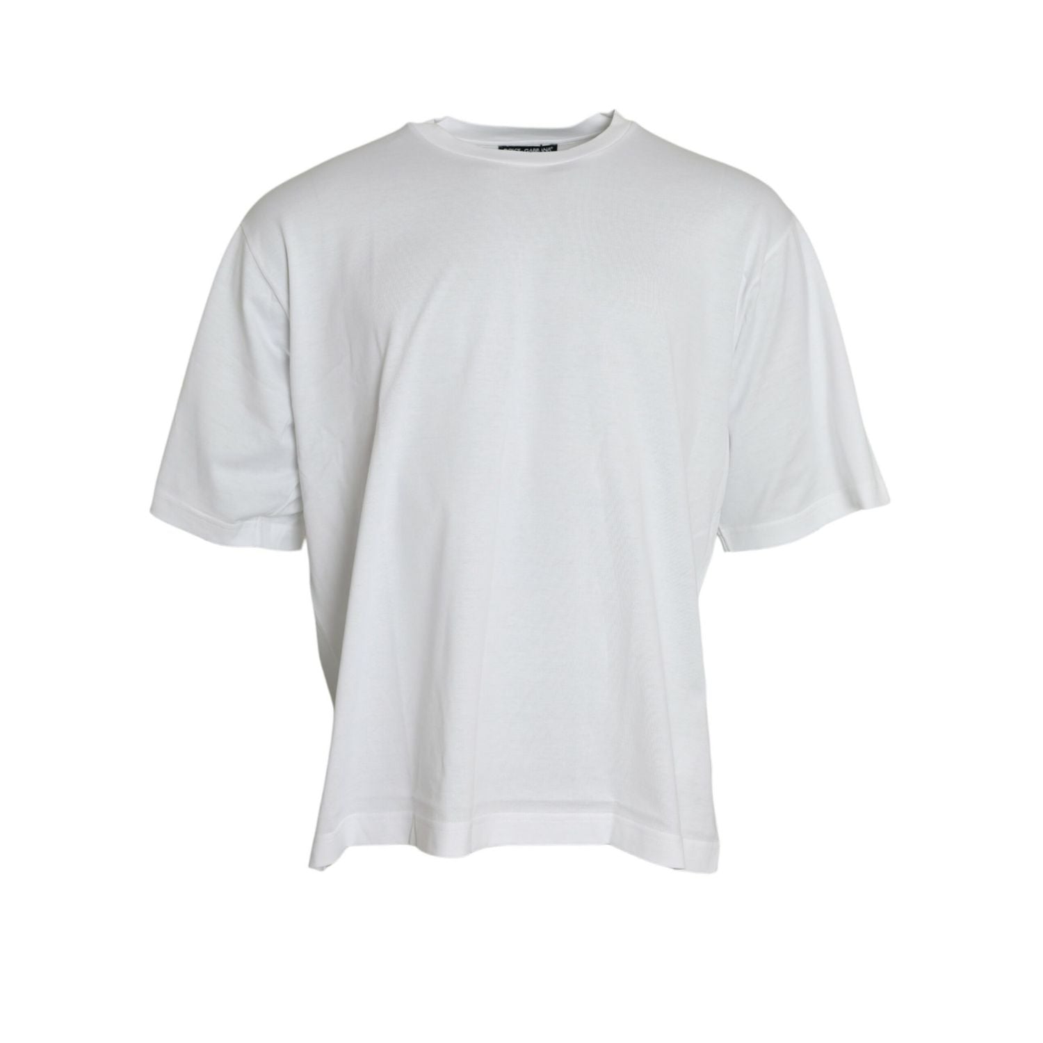 Dolce & Gabbana White Cotton Short Sleeves Crewneck T-shirt