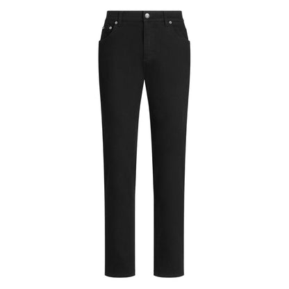 Dolce & Gabbana five pockets logo plaque Denim cotton jeans Jeans