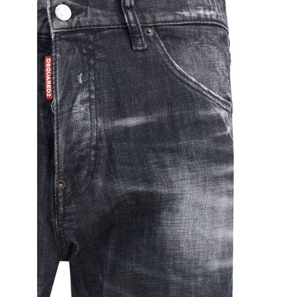 Dsquared² Black Cotton Slim Fit Jeans