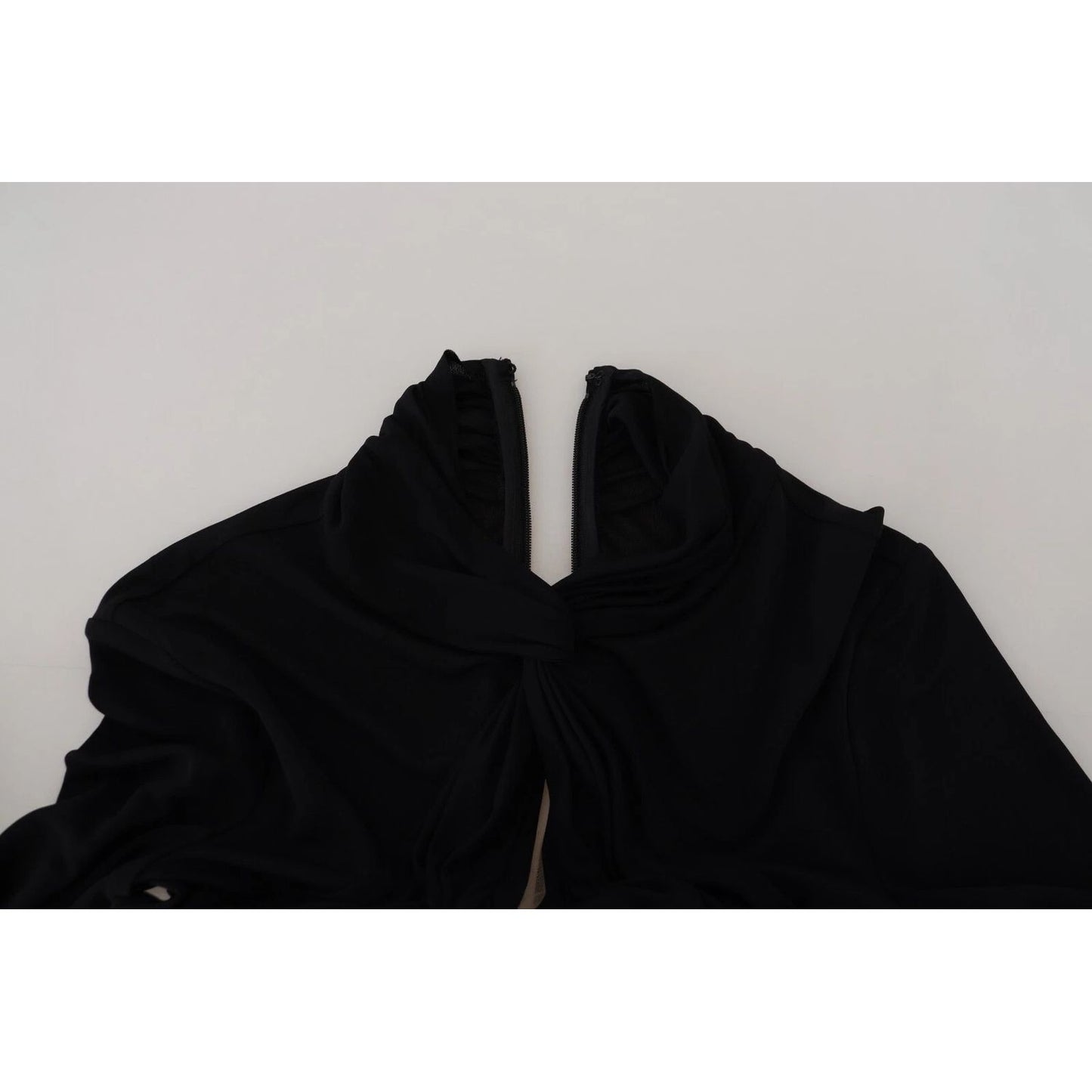 Dsquared² Black Viscose Long Sleeves Cut Out Mini Dress