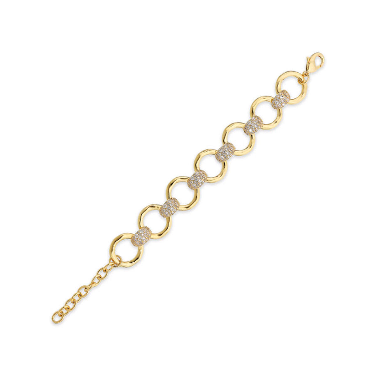 ETRUSCA JEWELS JEWELRY Mod. WSET00867.YG gold link bracelet with decorative round accents
