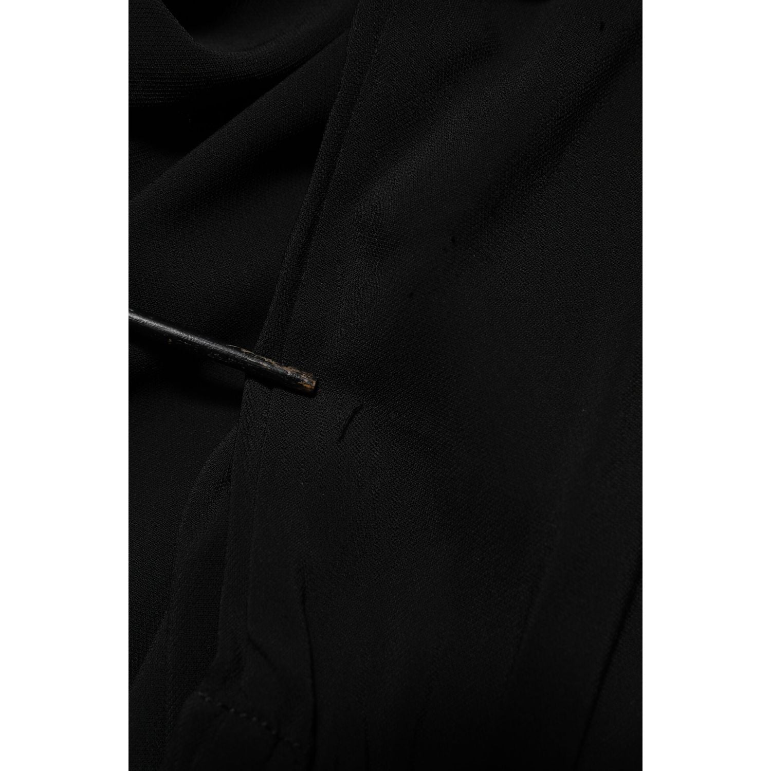 Emporio Armani Black Viscose Blend Shirt Style Belted  Dress