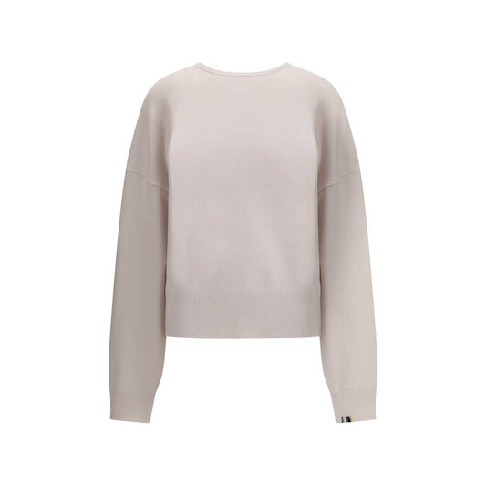 Extreme Cashmere Cream Cashmere Sweatshirt with crew neck and ribbed cuffs, modern design, AW25 collection.