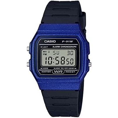 CASIO VINTAGE Mod. F-91 BIO RESIN STRAP - BLUE