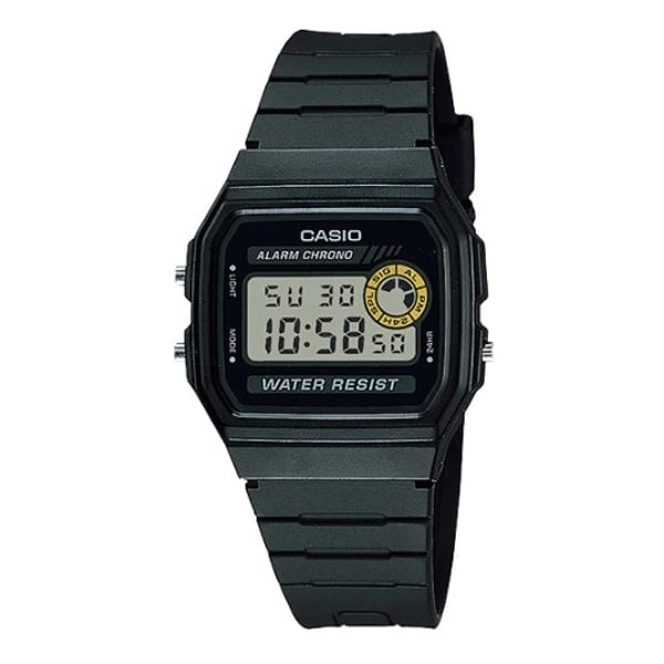 CASIO VINTAGE Mod. YOUTH - BLACK unisex wristwatch with resin case and strap, 3 ATM water resistance, quartz movement, multifunctional dial.
