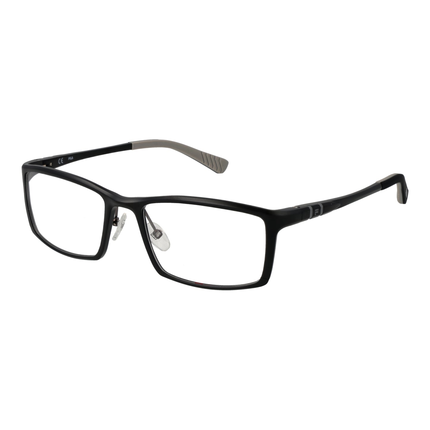 FILA MOD. VFI027 550531 men's eyeglasses with sleek black rectangular frames, designed for comfort and style.