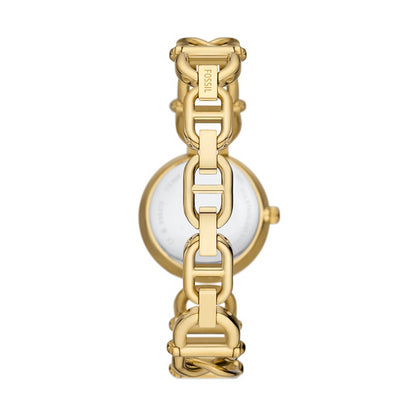 FOSSIL Mod. ES5272 women's wristwatch in SS IP Gold, 5 ATM water resistant, 30 mm case, quartz movement.