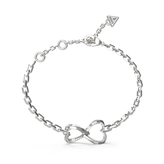 GUESS JEWELS JEWELRY Mod. JUBB04618JWRHS silver bracelet with infinity charm