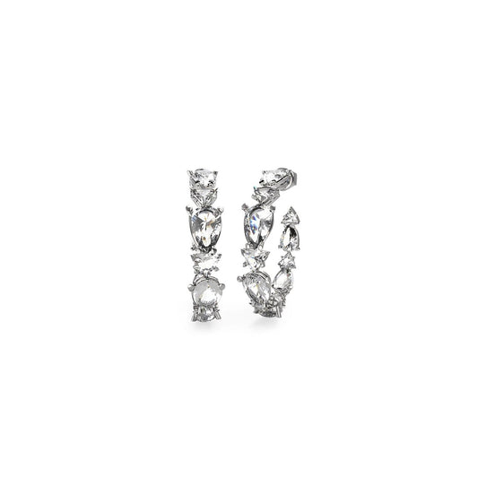 GUESS JEWELS JEWELRY Mod. JUBE04409JWRHT-U silver earrings with crystal embellishments.