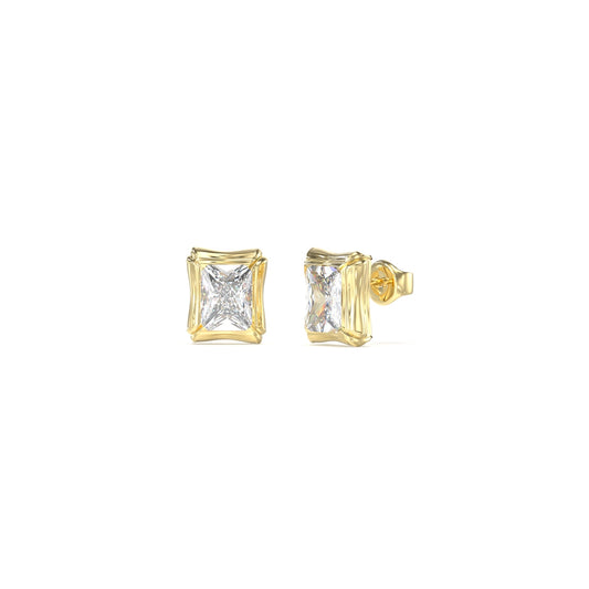 GUESS JEWELS JEWELRY Mod. JUBE05174JWYGT-U gold square stud earrings