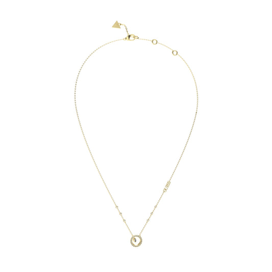 GUESS JEWELS JEWELRY Mod. JUBN04657JWYGT-U elegant gold necklace on white background