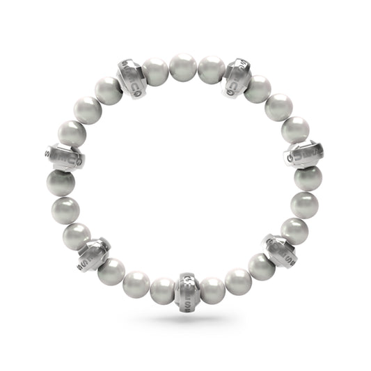 GUESS JEWELS JEWELRY Mod. JUMB04069JWSTWIT-U silver bead bracelet