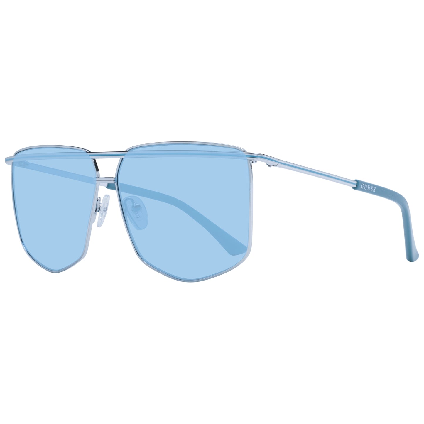 GUESS MOD. GU7851 6310V lady sunglasses with blue lenses and sleek metal frame.