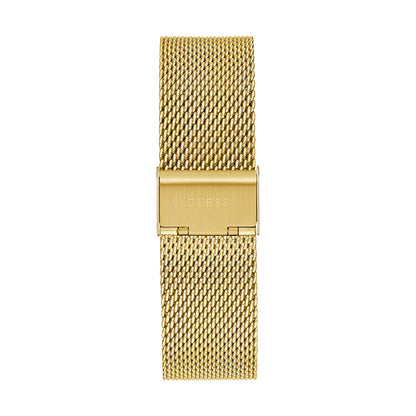 GUESS Mod. TAILOR gold mesh strap watch with branded clasp