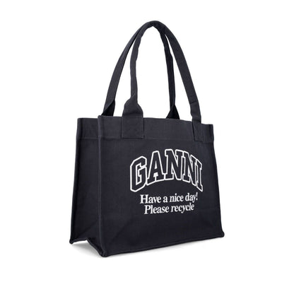 Ganni Organic cotton large tote bag Shopper