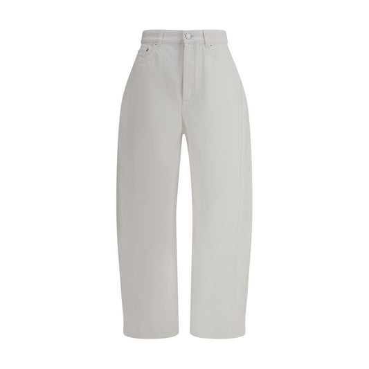 Givenchy White Cotton Jeans Denim with a rounded silhouette and classic five-pocket design, perfect for bold, everyday style.