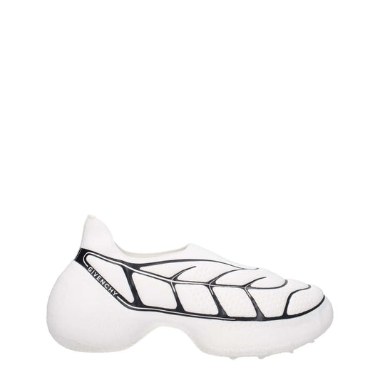 Givenchy White Fabric Low Top Sneakers with side logo, casual style, fabric sole, mid heel, and round toe. MPN BH0076H1C6116.