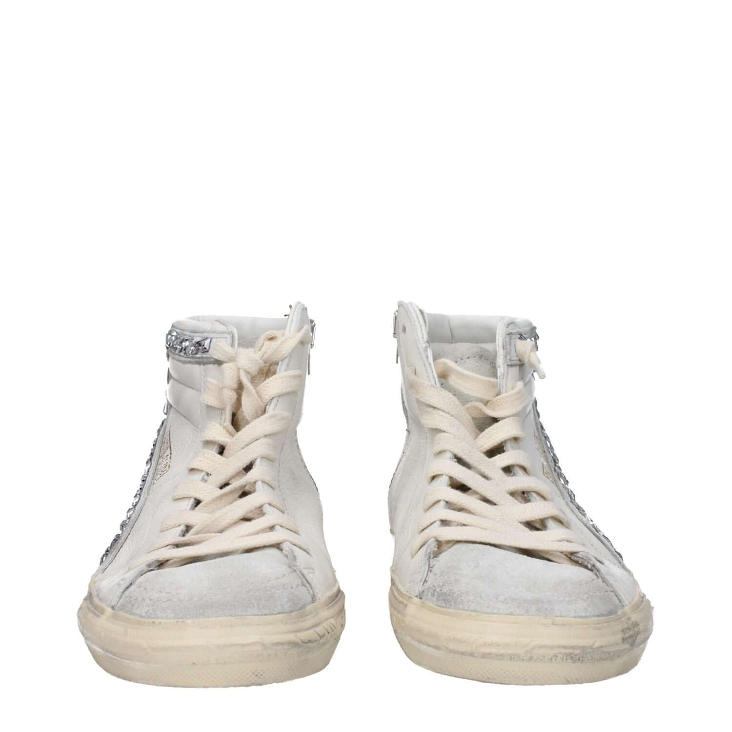Golden Goose White Leather High Top Sneakers