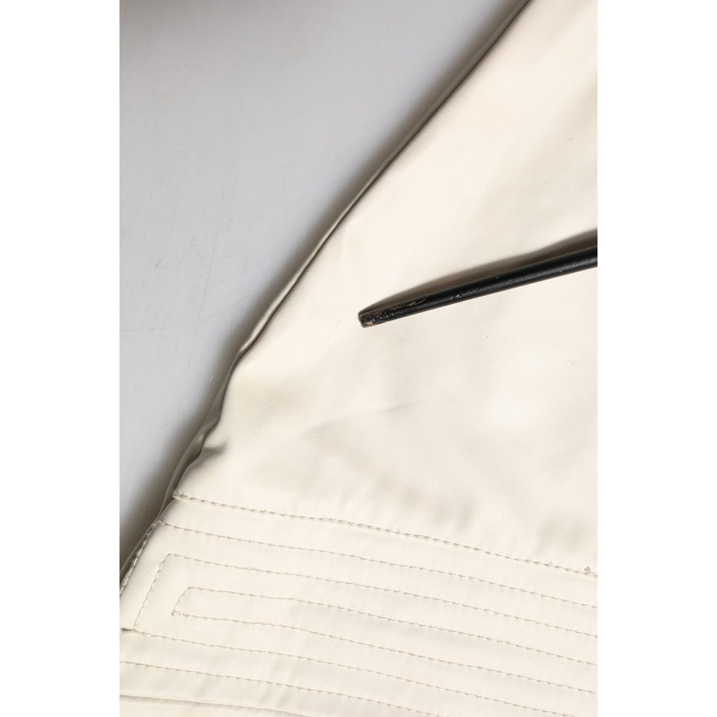 Guess Beige Faux Leather Quilted Mini High Waist Women Skirt