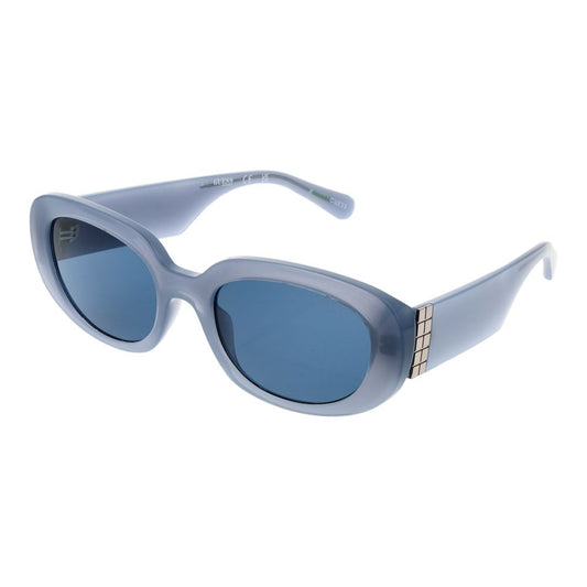 Guess Blue Women Sunglass, full-rim blue frame, oval style with 100% UVA & UVB protection, 54-20-140 size, branded case included.