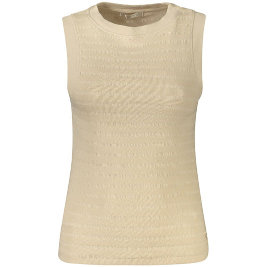 Guess Jeans Beige Cotton Women Tank Top