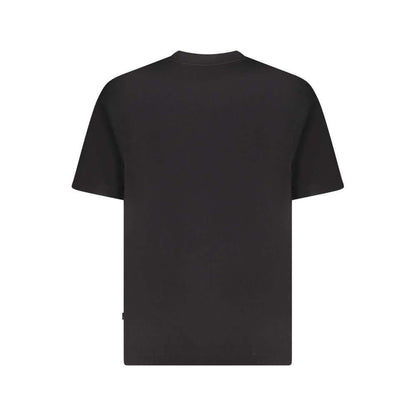 Guess Jeans Black Cotton Men Oversize T-Shirt with crew neck and short sleeves, showcasing modern casual style.