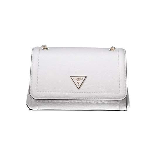 Guess Jeans Gray Polyethylene Handbag with chain shoulder handles and logo