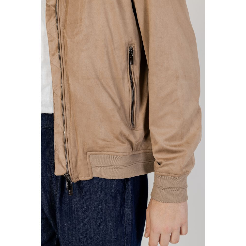 Hamaki-Ho Brown Polyester Bomber