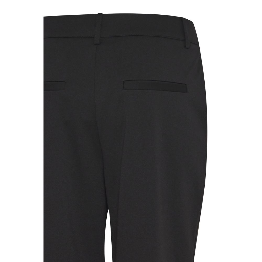 ICHI Black Recycled Polyester Dress Pants