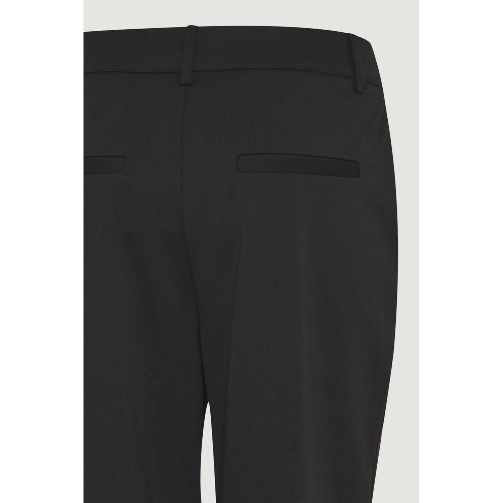 ICHI Black Recycled Polyester Pant