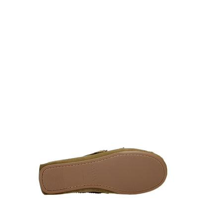 Sole view of Isabel Marant Green Leather Slip-On Loafers with rubber sole, low flat heel.
