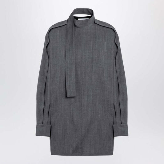 Jil Sander Grey wool shirt with scarf J02DL0220J40171/P_JILSA-030_108