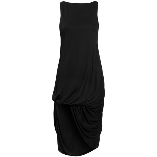 JACQUEMUS Dresses Black sleeveless crew neck asymmetric hem La Robe Peplo Courte dress