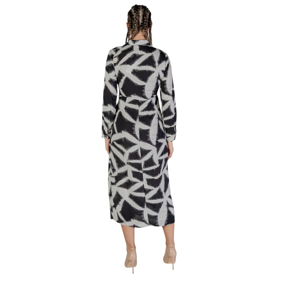 Jacqueline De Yong Black Recycled Polyester Long Dress