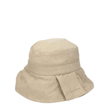 Jacquemus Beige Linen Bucket Hat in light and dark beige, made of 100% linen, casual style, MPN 235AC4481029150, product code F76827.