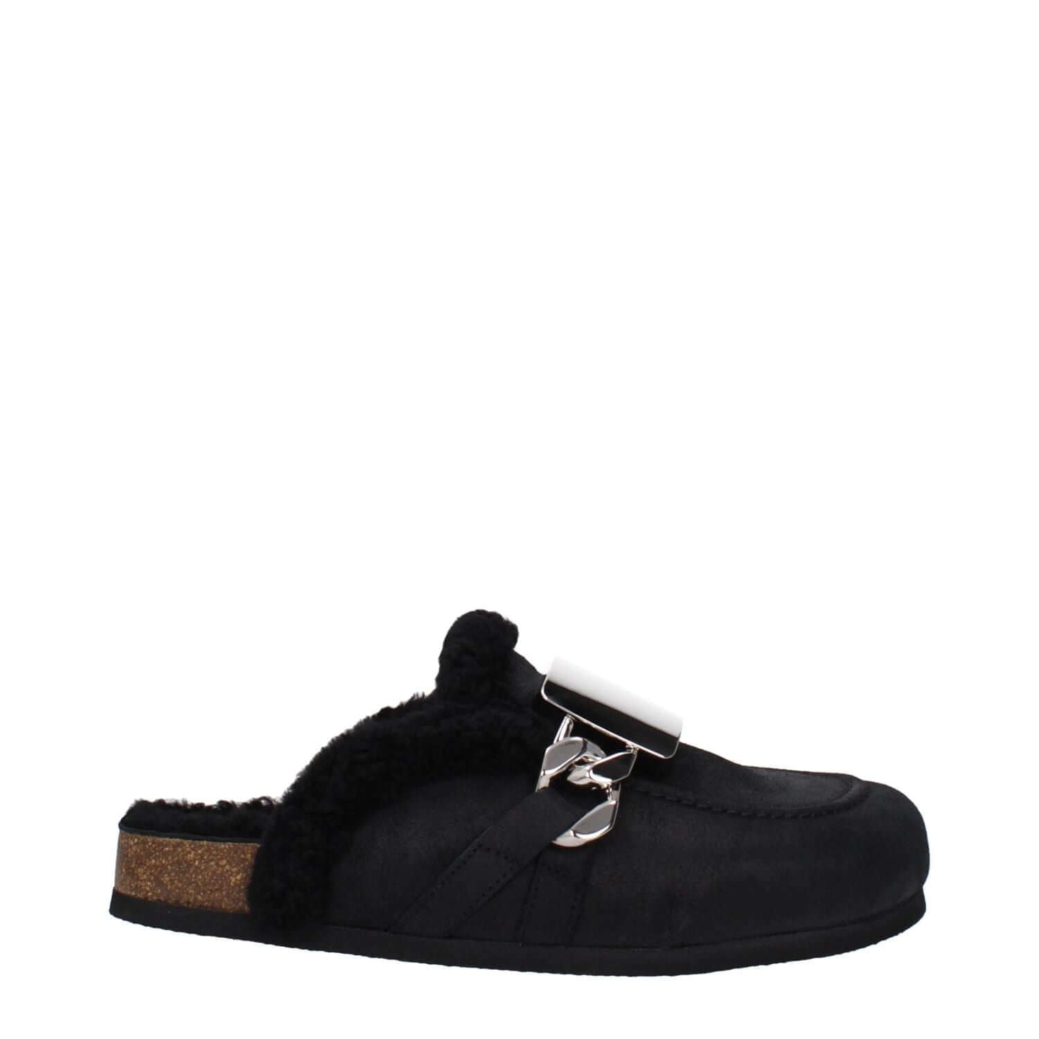 Jw Anderson Black Leather Slippers