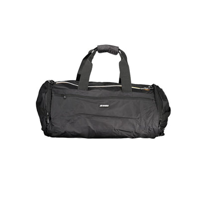K-WAY Black Polyamide Luggage And Travel bag with shoulder handles, adjustable strap, multiple pockets, and zip closure.