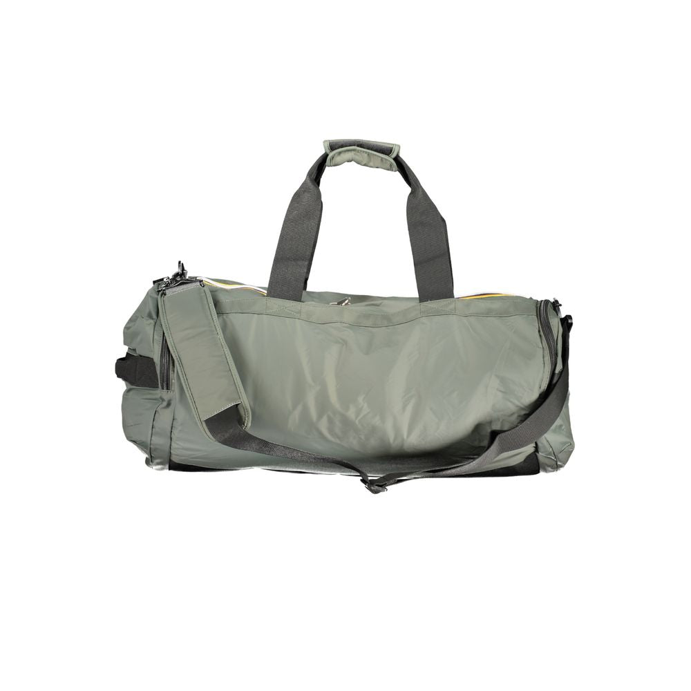 K-WAY Green Polyamide Luggage And Travel with adjustable strap, multiple pockets, and zip closure.