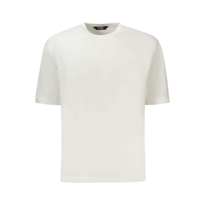 K-WAY White Cotton Sweater - short-sleeved crew neck T-shirt with logo