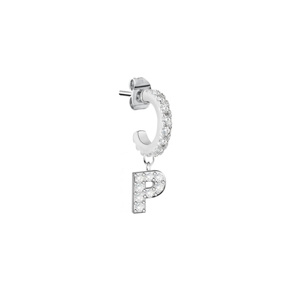 LA PETITE STORY JEWELRY Mod. LPS02ARQ71 silver earring with crystal letter 'P' charm