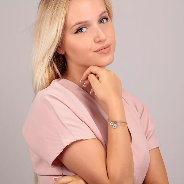 Woman wearing LA PETITE STORY JEWELRY Mod. LPS05ARR62 bracelet.