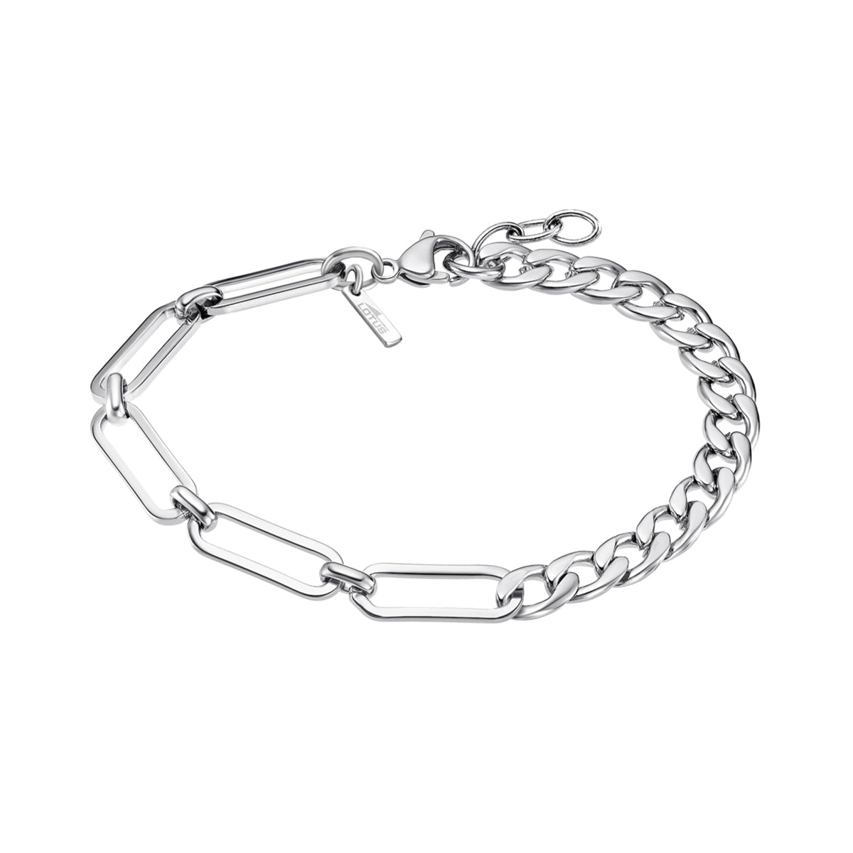 LOTUS JEWELS JEWELRY Mod. LS2305-2/1 elegant silver chain bracelet