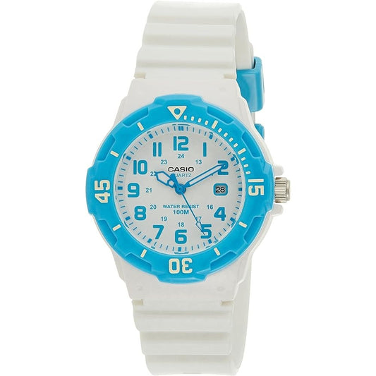 CASIO COLLECTION Mod. LADY DIVER - WHITE wristwatch, 10 ATM water resistant, 34mm resin case, quartz movement, official packaging.