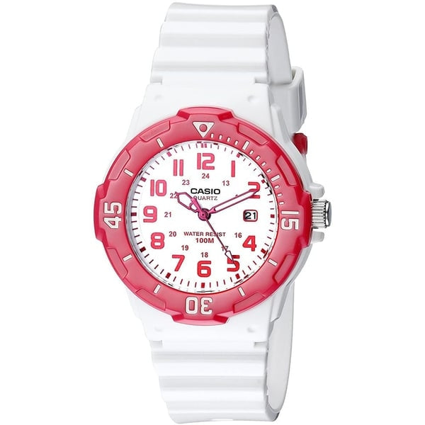 CASIO COLLECTION Mod. LADY DIVER - WHITE wristwatch, water-resistant, resin strap, quartz movement, official packaging